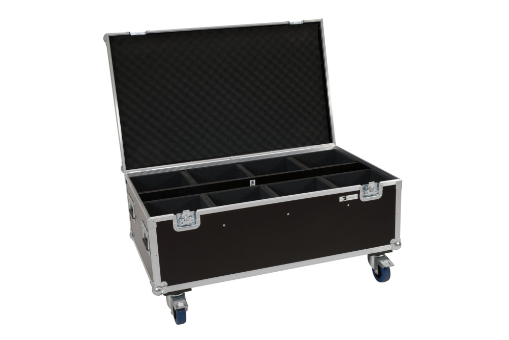 ROADINGER Flightcase 8x LED IP PAR 7x8W QCL/7x9W SCL mit Rollen