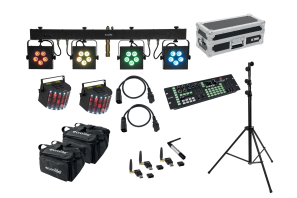 EUROLITE Set LED KLS-902 + Laser Derby Mobile Bundle