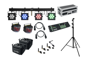 EUROLITE Set LED KLS-3002 + Laser Derby Mobile Bundle