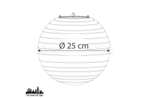 Weiße Partylaterne / Lampion für Illu Lichterketten und Pendelleuchten (Ø 25cm)