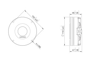 LAVOCE DN14.25T-16 1,4 Zoll  Kompressionstreiber, Neodym