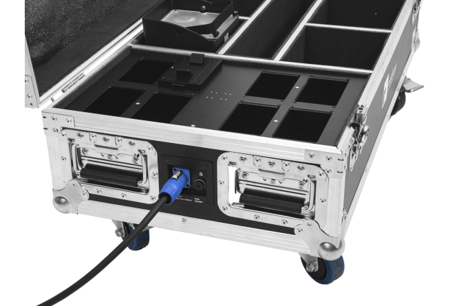 ROADINGER Flightcase 6x AKKU IP UP-4 Plus HCL Spot WDMX mit Ladefunktion