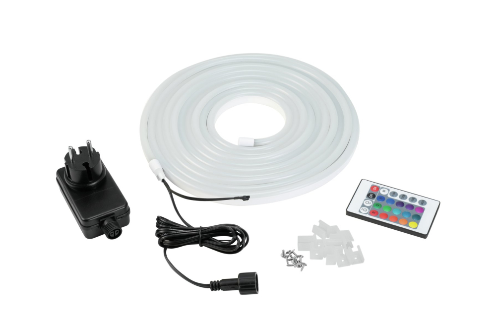 EUROLITE LED Neon Flex 24V RGB 5m mit IR Set