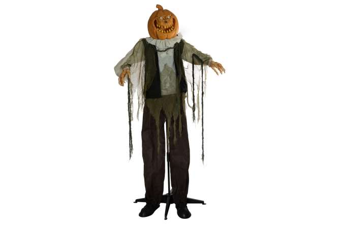 EUROPALMS Halloween Figur Kürbismann, animiert, 170cm