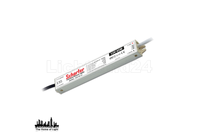 HQ Scharfer LED Trafo 45W / 12V 185-250V IP67