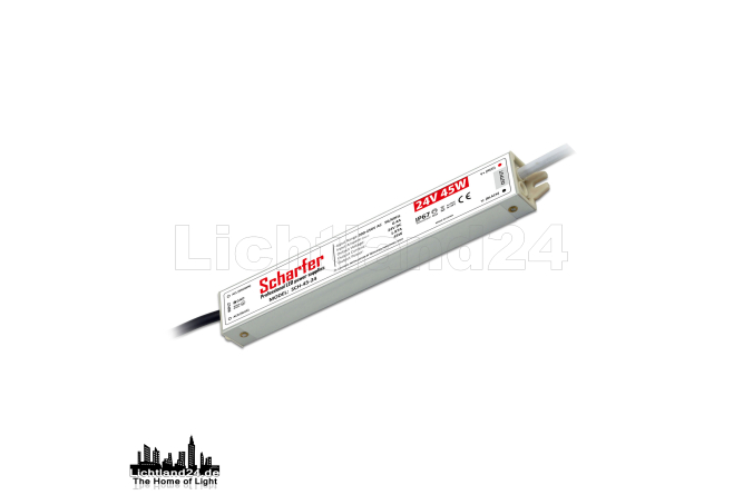 HQ Scharfer LED Trafo 45W / 24V 200-250V IP67