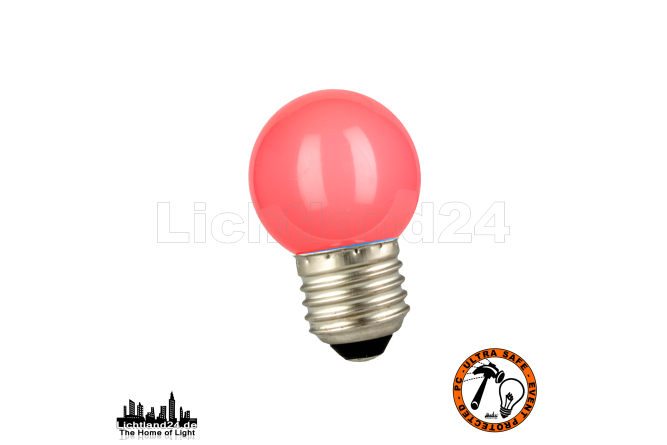 E27 - City LED Tropfen Lampe (G45) 1W PINK