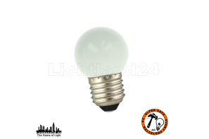 E27 City LED - 1 Watt G45 Tropfenlampe satiniert extra warmweiß 2000K (vergl. 7W)