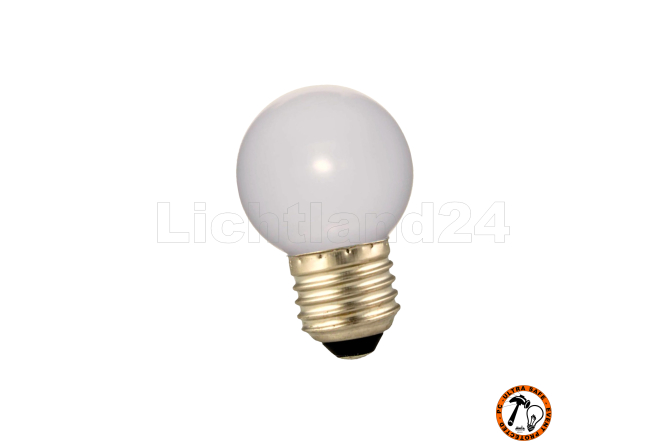 E27 City LED - 1 Watt G45 Tropfenlampe Milky...