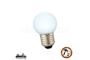 E27 City LED - 1 Watt G45 Tropfenlampe Milky kaltweiß 6400K (vergl. 7W)