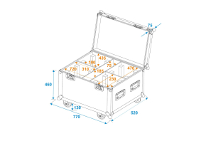 ROADINGER Flightcase 4x TMH-W400