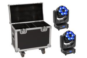 EUROLITE Set 2x LED TMH-H240 Beam/Wash/Flowereffekt + Case