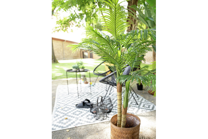 EUROPALMS Areca Palme, 2-stämmig,  Kunstpflanze, 120cm