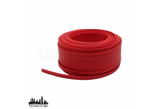 100m Premium Illu Kabel als Ring H05RNH2-F 2x1,5 rot (VDE)