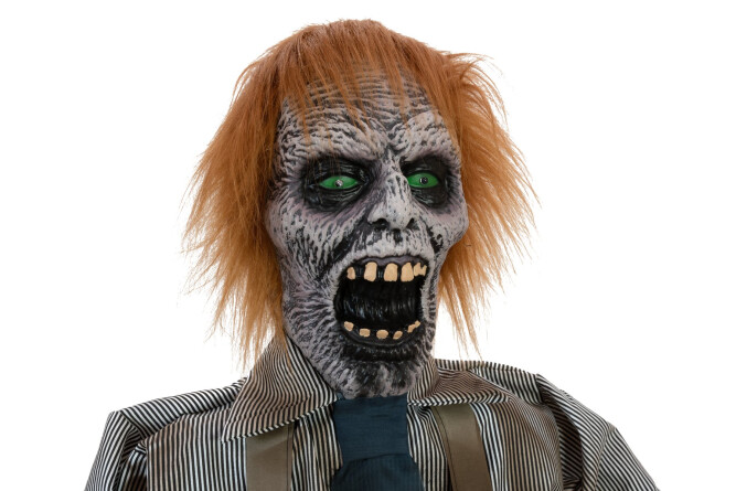 EUROPALMS Halloween Figur Zombie mit Kettensäge, animiert, 170cm