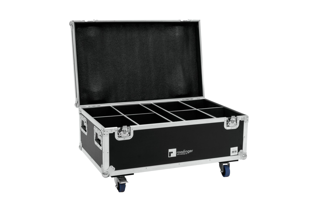 ROADINGER Flightcase 8x LED IP PAR 7x10W RGBL