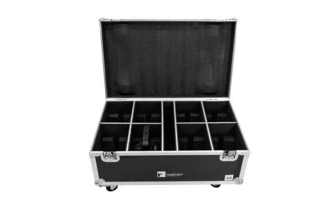 ROADINGER Flightcase 8x LED IP PAR 7x10W RGBL