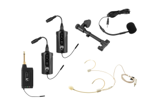 OMNITRONIC Set FAS TWO + 2x BP + Headset + Akustikgitarren-Mikrofon 660-690MHz