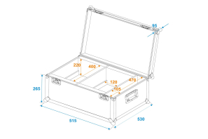 ROADINGER Flightcase 2x LED CLS-18 QCL RGB/WW