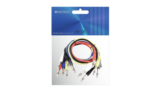 OMNITRONIC Klinkenkabel 6,3 Patchcord stereo 6x0,9m