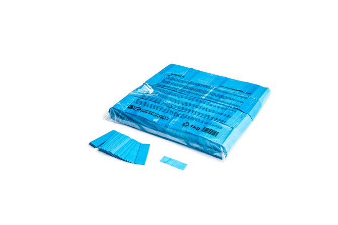 Slowfall confetti rectangles 55x17mm - Light Blue