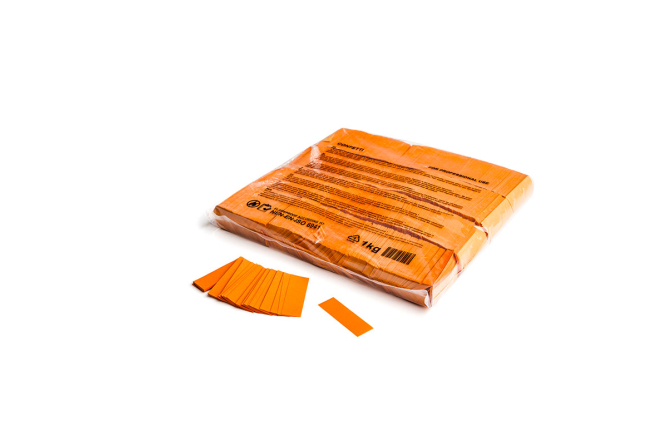 Slowfall confetti rectangles 55x17mm - Orange