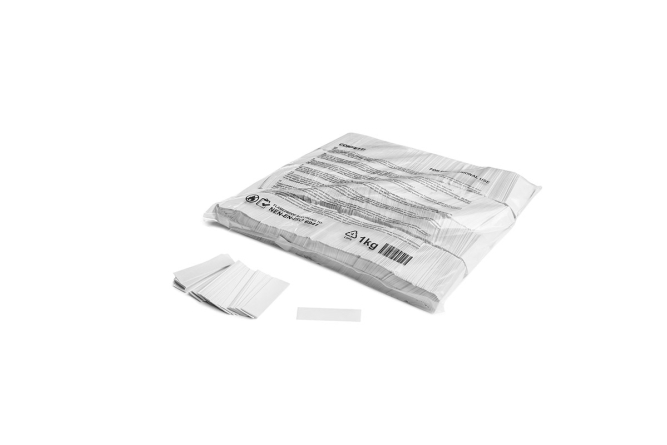 Slowfall confetti rectangles 55x17mm - White