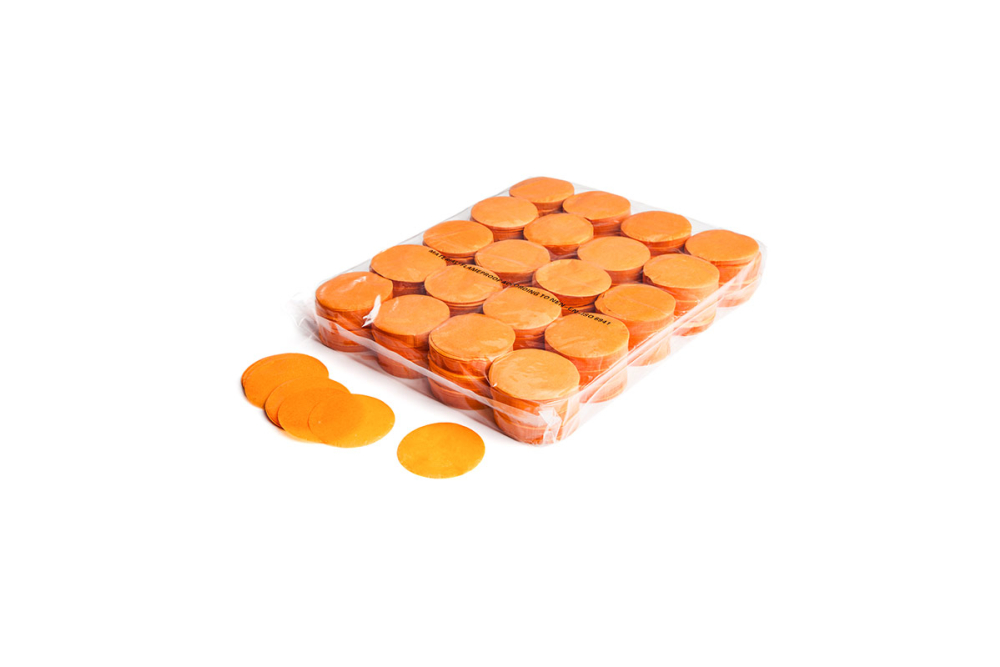 Slowfall confetti rounds Ø 55mm - Orange