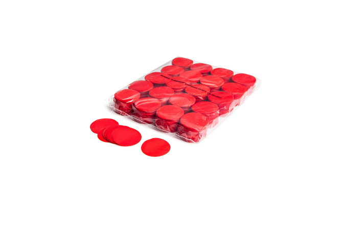 Slowfall confetti rounds Ø 55mm - Red