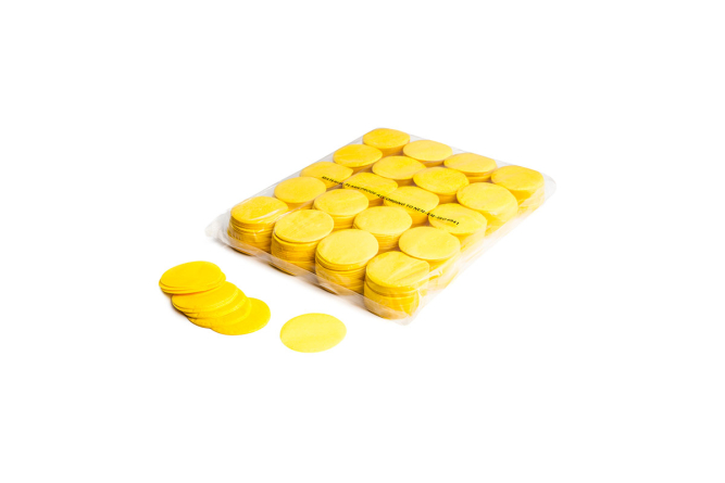 Slowfall confetti rounds Ø 55mm - Yellow