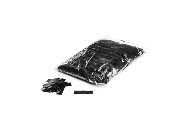 Metallic confetti rectangles 55x17mm - Black