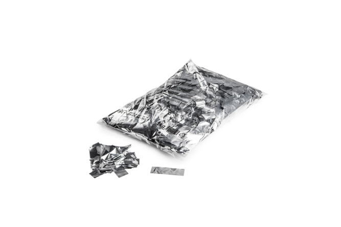 Metallic confetti rectangles 55x17mm - Silver