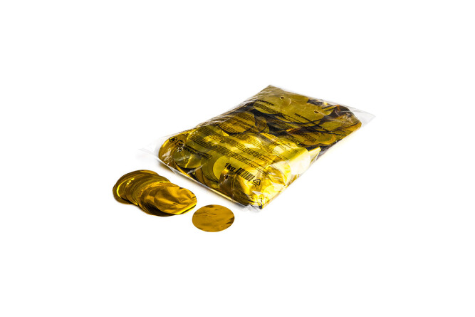 Metallic confetti rounds Ø 55mm - Gold