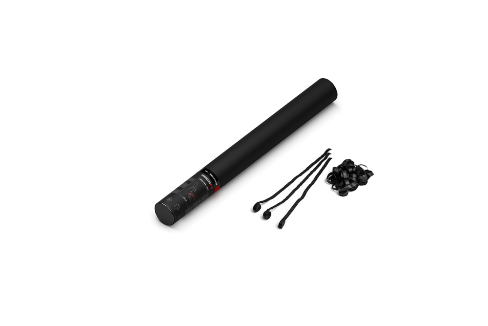 Handheld Cannon Streamers Black 50cm