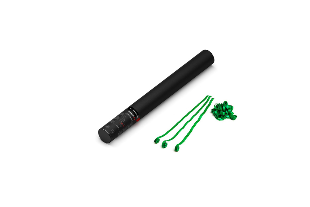 Handheld Cannon Streamers Dark Green 50cm