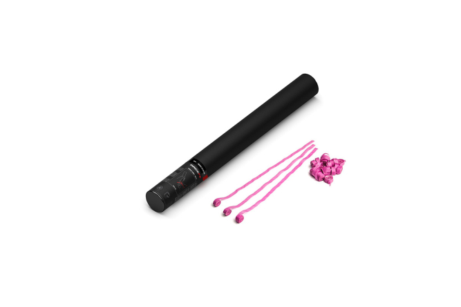 Handheld Cannon Streamers Pink 50cm