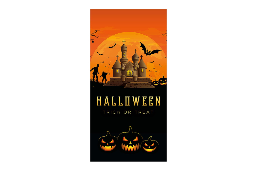 EUROPALMS Halloween Banner, Geisterhaus, 90x180cm