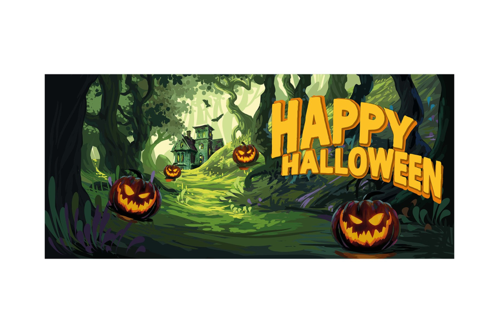 EUROPALMS Halloween Banner, Geisterwald, 400x180cm