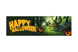 EUROPALMS Halloween Banner, Geisterwald, 300x90cm