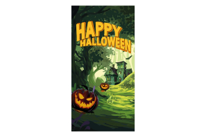 EUROPALMS Halloween Banner, Geisterwald, 90x180cm