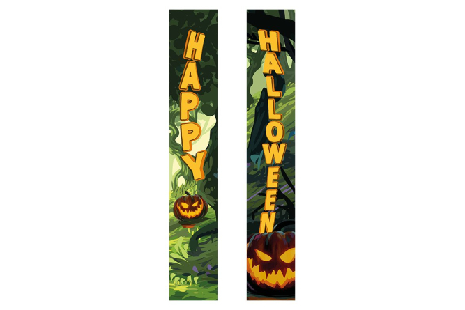 EUROPALMS Halloween Banner, Geisterwald, 2er-Set, 30x180cm