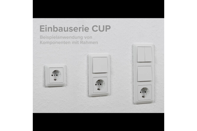 Schalter und Steckdosen Set CUP (2-fach), UP, weiß, 3-teilig