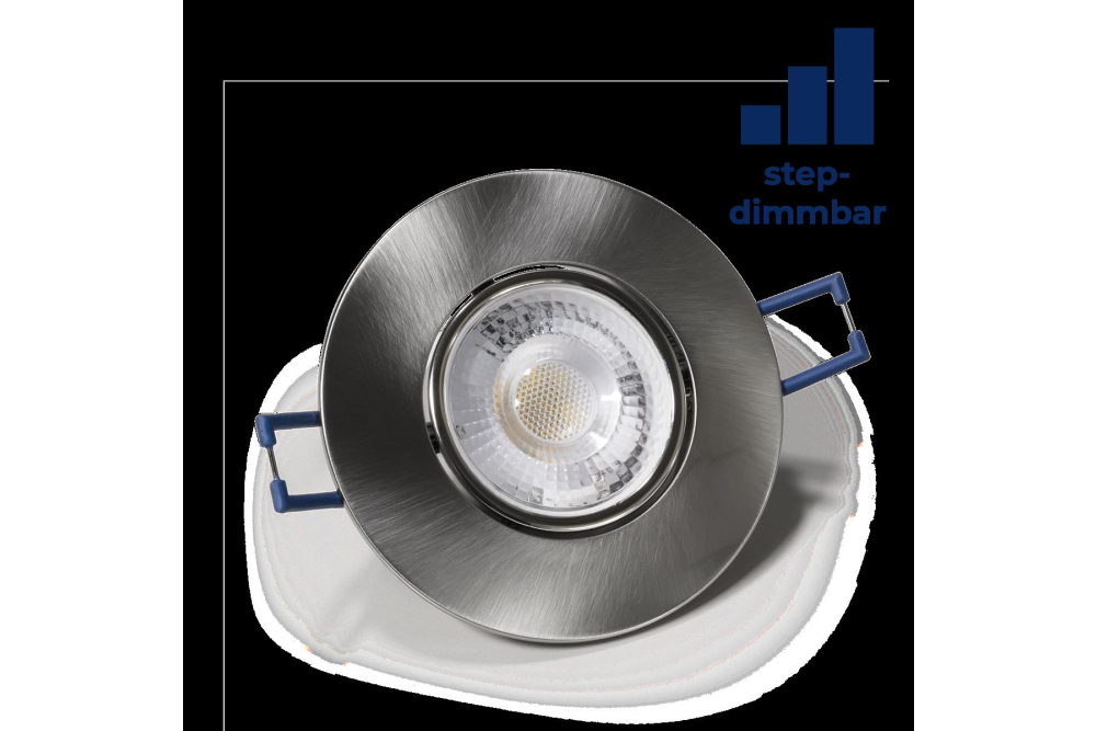 EL-313D LED-Einbauleuchte 4,5W, 450Lumen, 3000K, silber, step-dimmbar