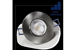 EL-313D LED-Einbauleuchte 4,5W, 450Lumen, 3000K, silber, step-dimmbar