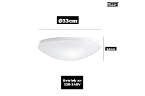 STAR LED-Deckenleuchte Ø33cm, inkl. 2x 9W LED-Leuchtmittel