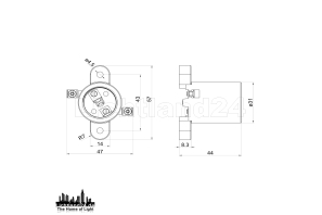 Einbau- / Durchsteckfassung E27 / 250V / Illumination / Modellbau - schwarz - 2 Schraubanschlüsse