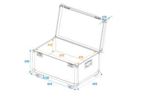 ROADINGER Universal-Transport-Case 60x40cm mit Rollen