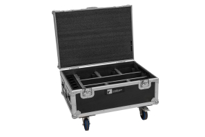 ROADINGER Flightcase 6x AKKU IP TL-3 QCL Trusslight CRMX mit Ladefunktion und Rollen