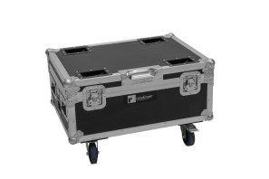 ROADINGER Flightcase 6x AKKU IP TL-3 QCL Trusslight CRMX mit Ladefunktion und Rollen