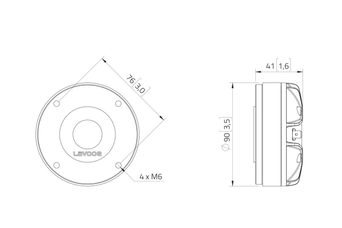 LAVOCE DF10.144LK 1 Zoll  Kompressionstreiber, Ferrit